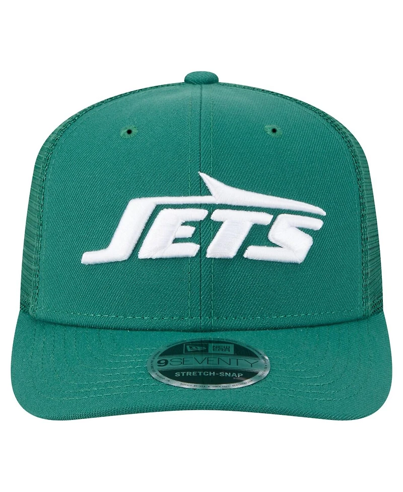 New Era Men's Green New York Jets Team Collection 9SEVENTY Stretch-Snap Adjustable Hat