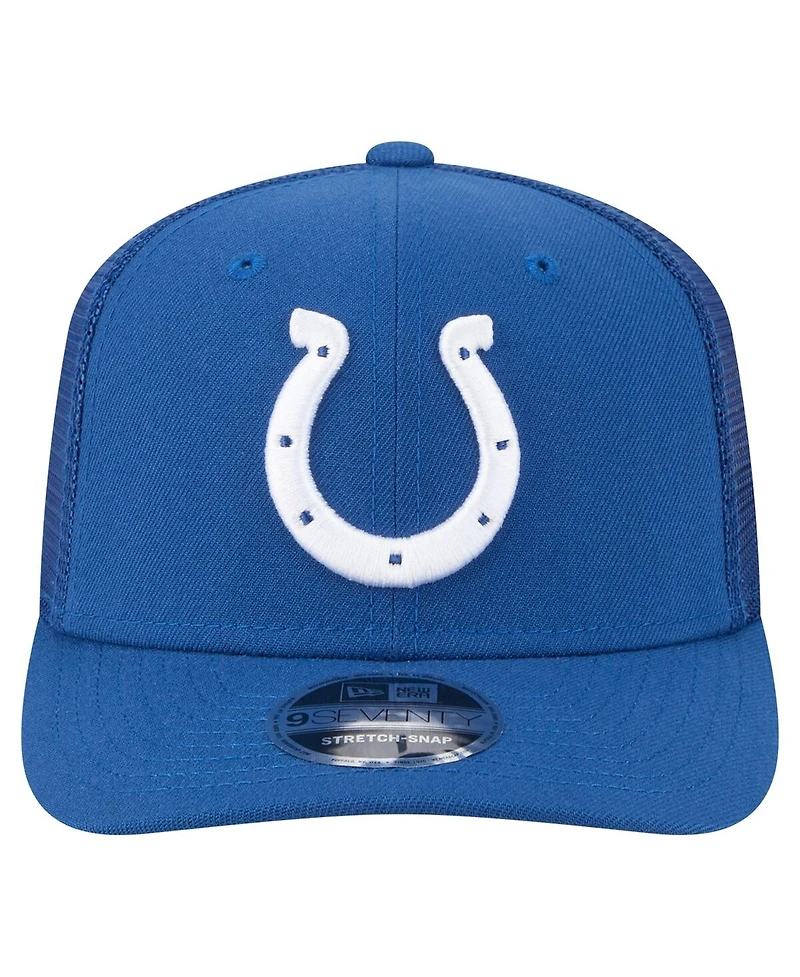 New Era Men's Royal Indianapolis Colts Team Collection 9SEVENTY Stretch-Snap Adjustable Hat