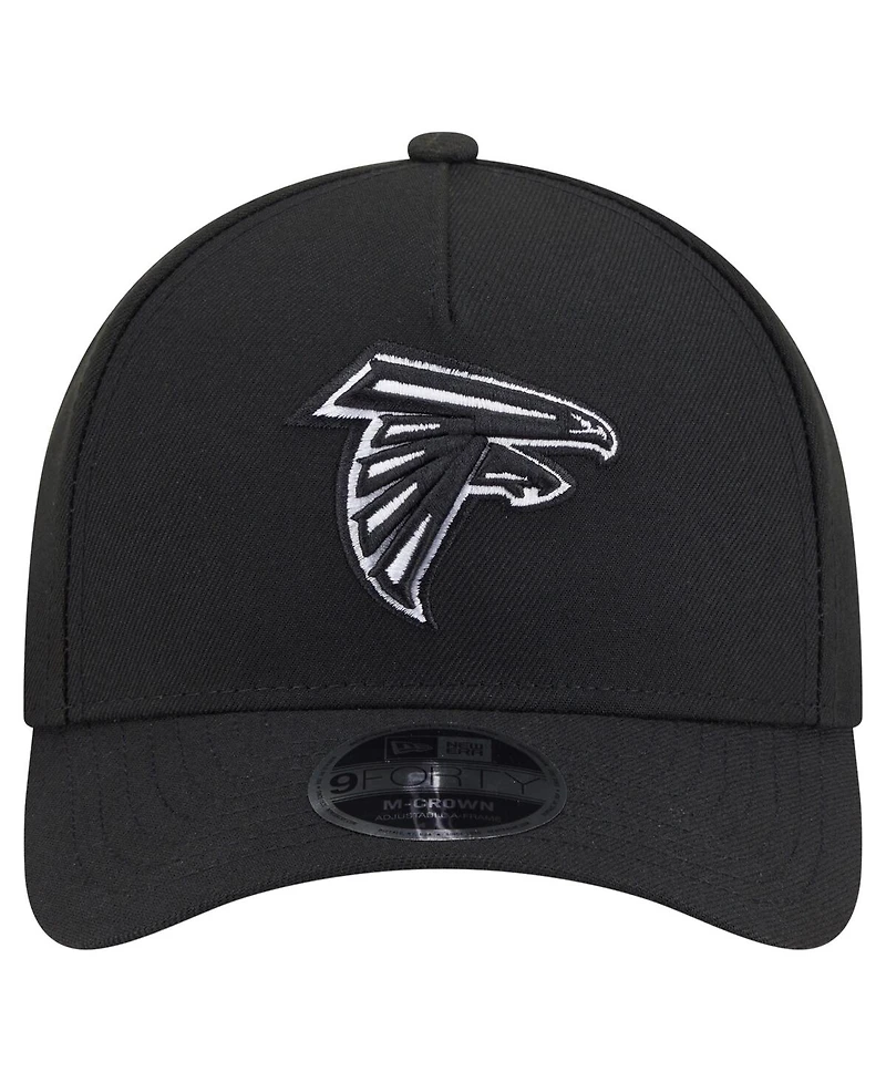 New Era Men's Black Atlanta Falcons Team Collection 9FORTY M-Crown A-Frame Adjustable Hat