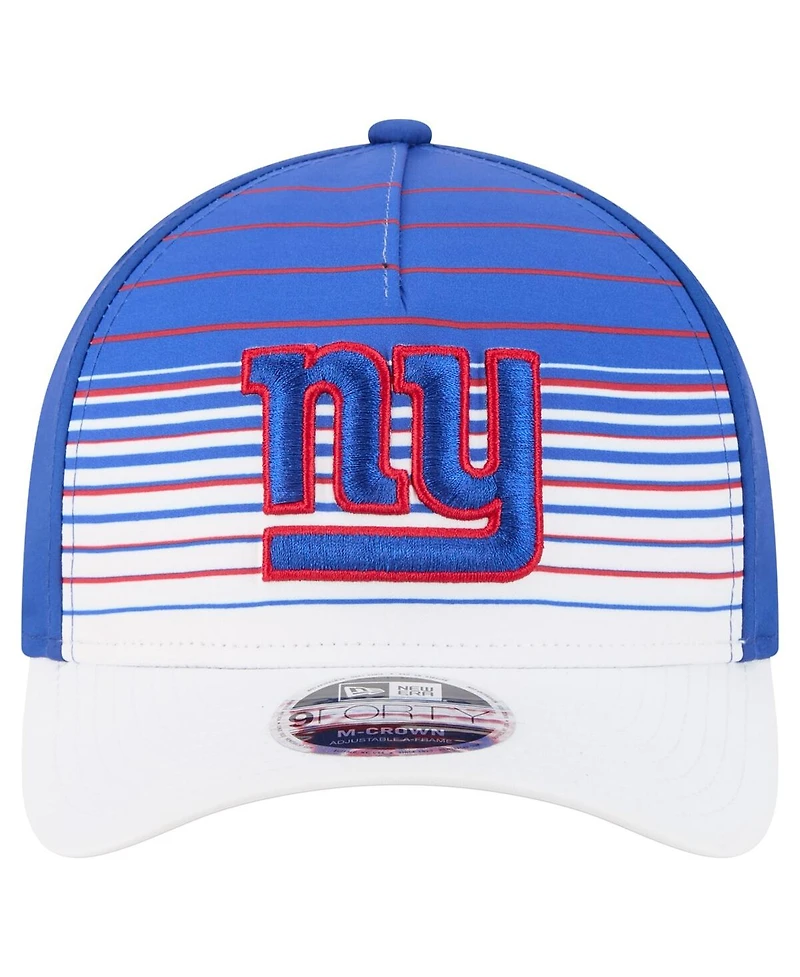 New Era Men's White/Royal New York Giants Adventure Gradient 9FORTY M-crown A-Frame Adjustable Hat