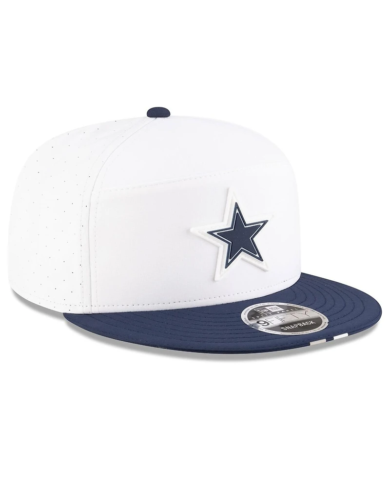 New Era Men's White/Navy Dallas Cowboys 2025 Nfl Training Camp Split Panel 9FIFTY Snapback Hat