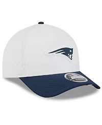 New Era Men's White/Navy New England Patriots 2025 Nfl Training Camp A-Frame 9FORTY Adjustable Hat