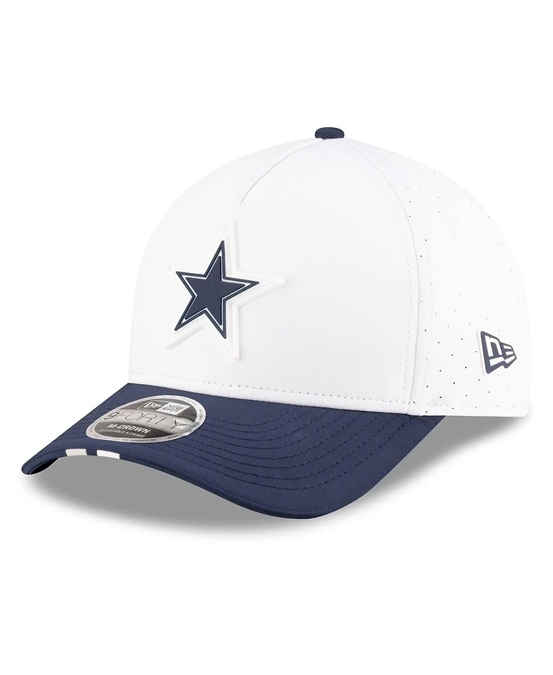 New Era Men's White/Navy Dallas Cowboys 2025 Nfl Training Camp A-Frame 9FORTY Adjustable Hat
