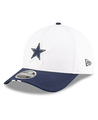 New Era Men's White/Navy Dallas Cowboys 2025 Nfl Training Camp A-Frame 9FORTY Adjustable Hat