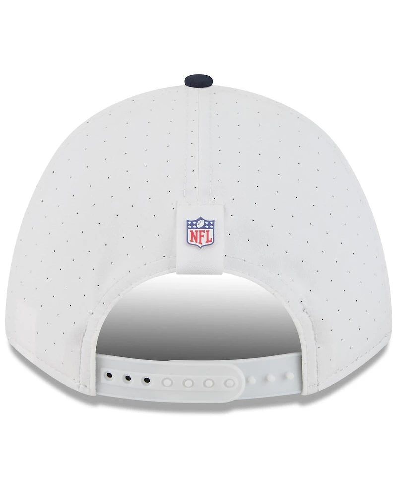 New Era Big Boys and Girls White/Navy Chicago Bears 2025 Nfl Training Camp A-Frame 9FORTY Adjustable Hat