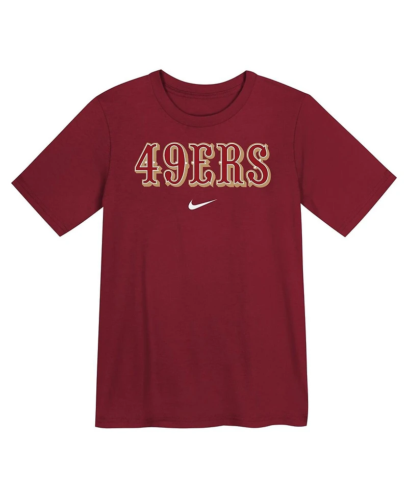 Nike Preschool Scarlet San Francisco 49ers Wordmark T-Shirt
