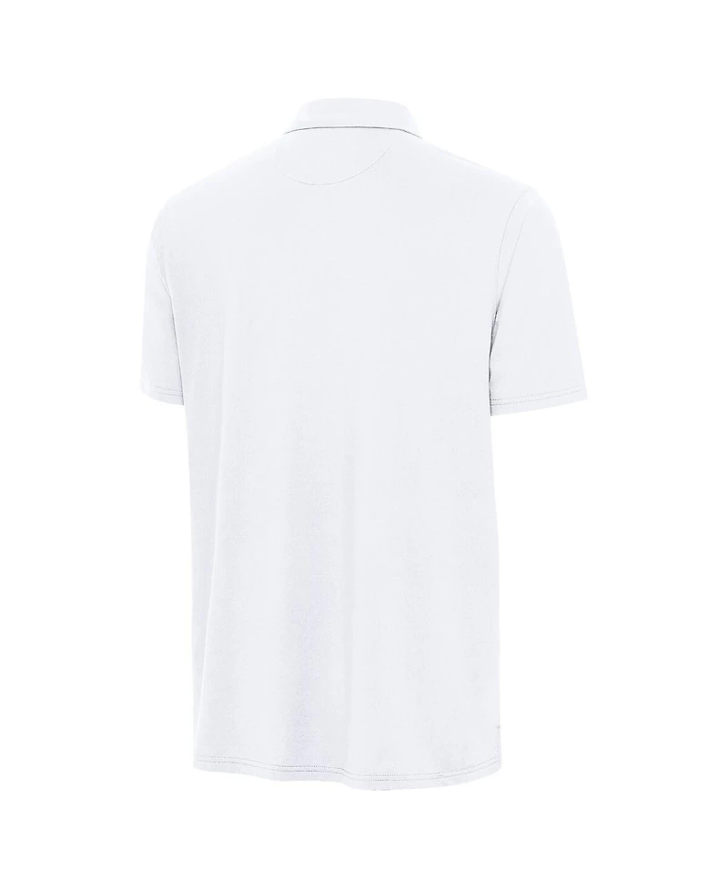 Antigua Men's White Michigan Wolverines Era Polo Shirt