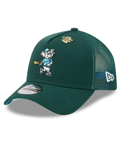 New Era Men's Green Athletics 2025 Big League Chew A-Frame 9FORTY Adjustable Trucker Hat