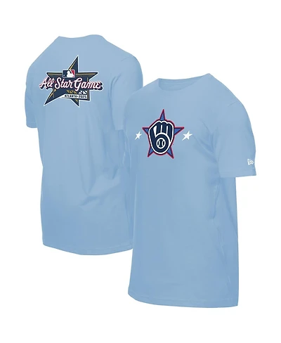 New Era Men's Light Blue Milwaukee Brewers 2025 Mlb All-Star Game Workout T-Shirt
