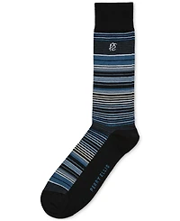 Perry Ellis Portfolio Men's Fashion Stripe Moisture-Wicking Socks