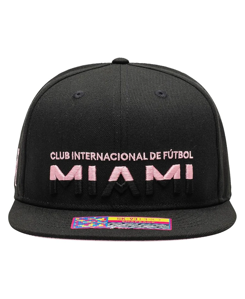 Fan Ink Men's and Women's Black Inter Miami Cf Loyalty Snapback Hat