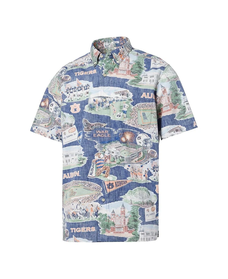 Reyn Spooner Men's Navy Auburn Tigers Scenic Button-Down Shirt
