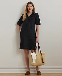 Lauren Ralph Denim Cotton Shift Dress