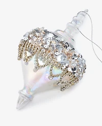 Holiday Lane Jeweled Classics Glass Onion Drop Ornament, Macy's Exclusive