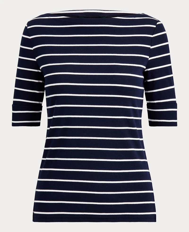 Lauren Ralph Striped Boatneck Top