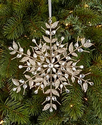 Holiday Lane Jeweled Classics Gold Snowflake Ornament, Macy's Exclusive