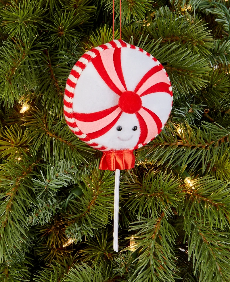 Holiday Lane Sugar Plum Plush Peppermint Pop Ornament, Macy's Exclusive