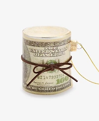 Holiday Lane Eclectic Charm Glass Rolled $100 Bill Ornament, Macy's Exclusive