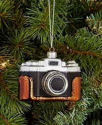 Holiday Lane Eclectic Charm Glass Camera Ornament. Macy's Exclusive