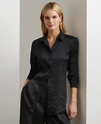 Lauren Ralph Women's Satin Charmeuse Shirt