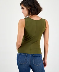 I.n.c. International Concepts Women's Ruched Sleeveless Top, Macy's Exclusive