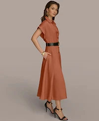 Donna Karan New York Women's Belted Midi Shirtdress