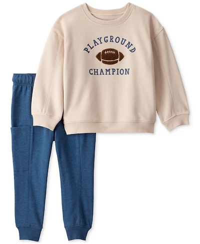 Carter's Toddler Boys Football Graphic Long-Sleeve T-Shirt & Pants, 2 Piece Set