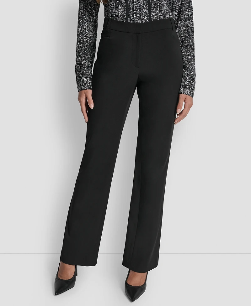 Dkny Women's Modern Fit Flat-Front Trousers