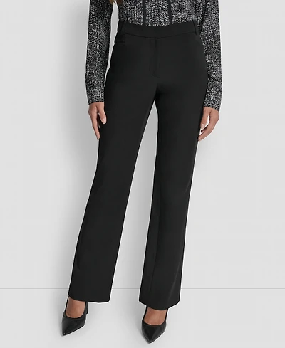 Dkny Women's Modern Fit Flat-Front Trousers