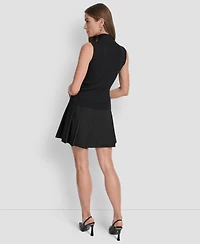 Dkny Women's Mock Neck Sleeveless Knit Top