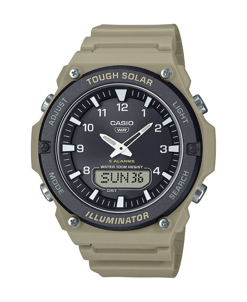 Casio Men's Analog Tan Resin Watch, 52.5mm