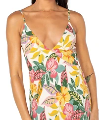 Roxy Juniors' Floral-Print Lost Paradise Tie-Beck Maxi Dress