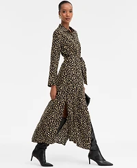 I.n.c. International Concepts Women's Collared Long-Sleeve Maxi Dress, Macy's Exclusive