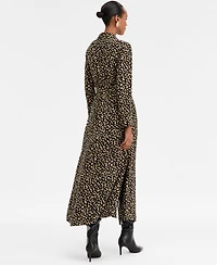 I.n.c. International Concepts Women's Collared Long-Sleeve Maxi Dress, Macy's Exclusive