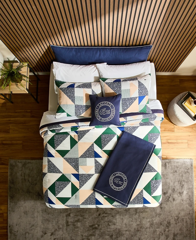 Lacoste Signature Cotton 3-Pc. Comforter Set, King
