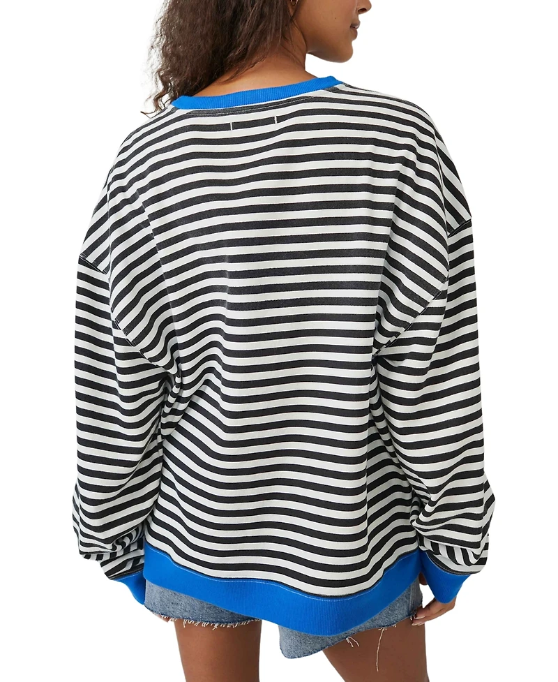 Free People Women's Classic Striped Crewneck Top