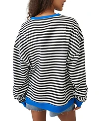 Free People Women's Classic Striped Crewneck Top