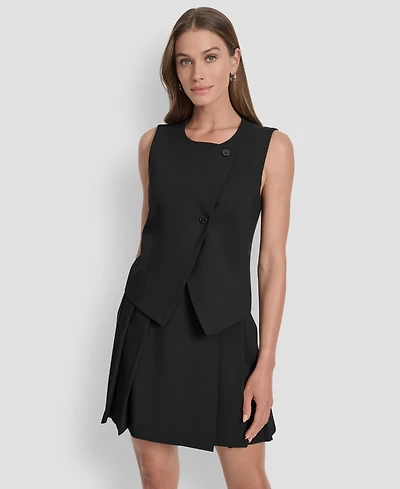 Dkny Women's Two-Button Asymmetric Vest