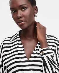 I.n.c. International Concepts Women's Striped Faux-Wrap Dress, Macy's Exclusive