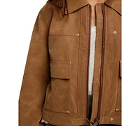 Free People Women's Blair Faux-Suede Wide-Sleeve Jacket
