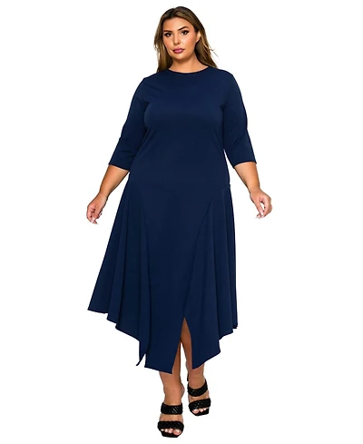 L I V D Plus Vida Split Hem Dress