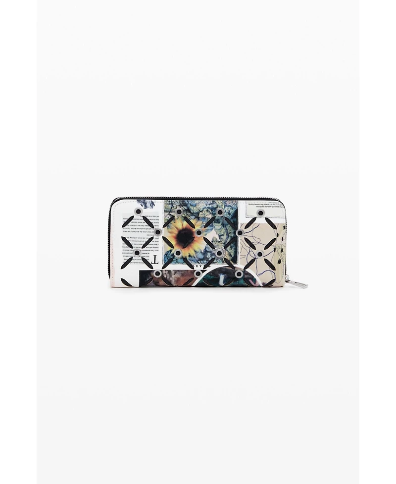 Desigual Women's Large cut-out collage wallet