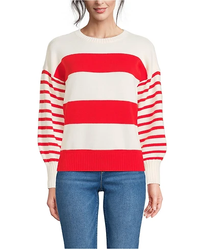 Lands' End Women's Drifter Jersey Crewneck Sweater