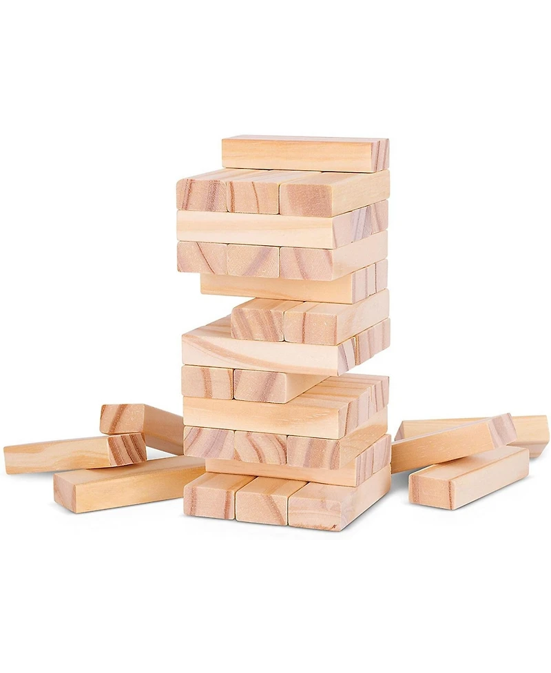 We Games Mini Wooden Blocks Stacking Tower Game