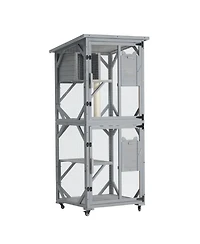 Streamdale Furniture Large Outdoor Cat House on Wheels