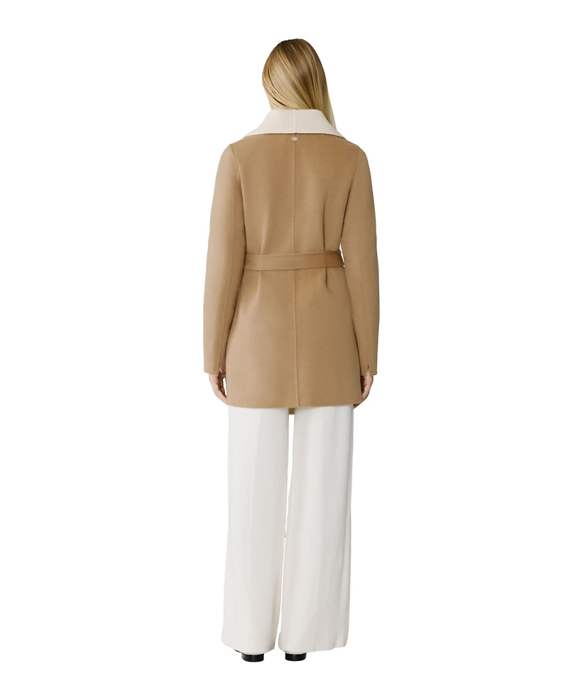 Soia & Kyo Women's Bridgette-u Double Face Wool Wrap Coat