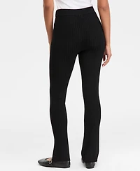 I.n.c. International Concepts Women's High-Rise Rib-Knit Sweater Pants, Macy's Exclusive