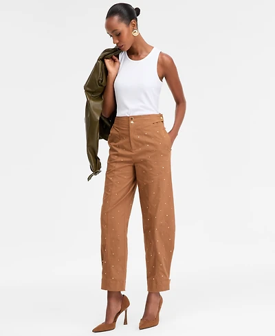 I.n.c. International Concepts Women's Studded Tapered Pants, Macy's Exclusive