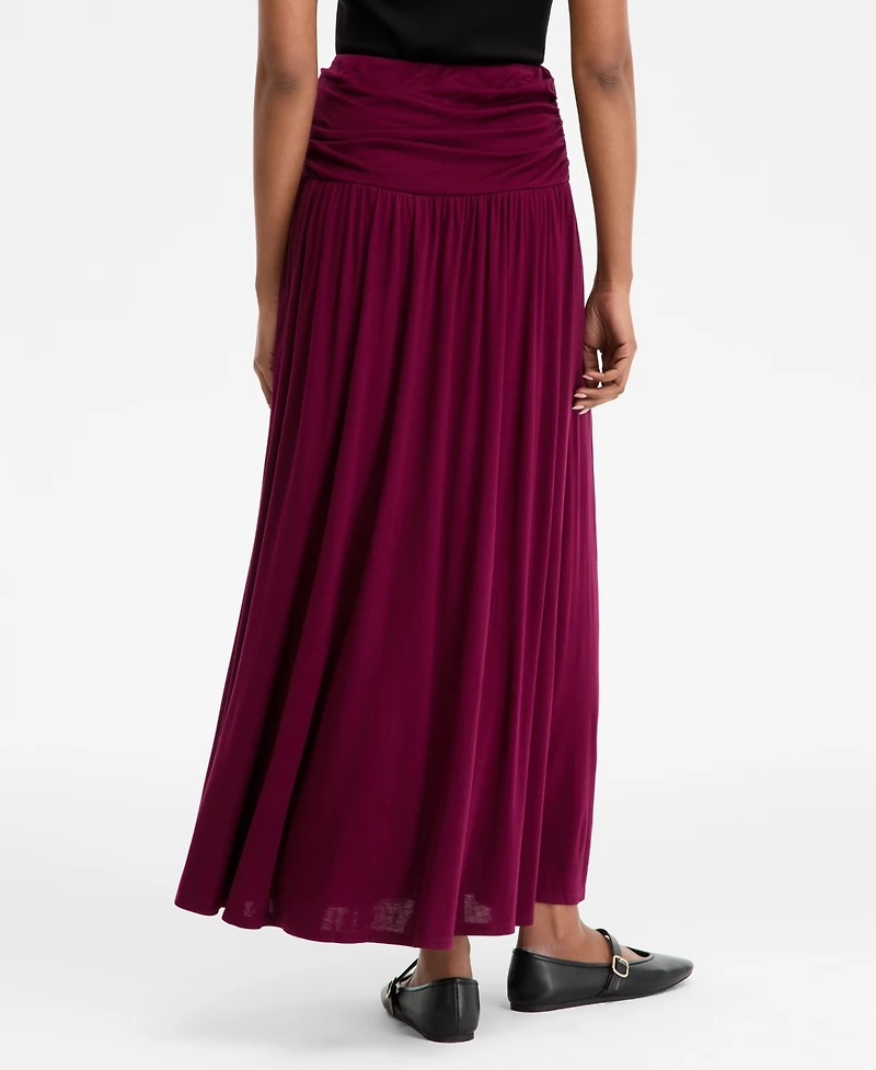 I.n.c. International Concepts Women's Ruched-Waist Maxi Skirt, Macy's Exclusive