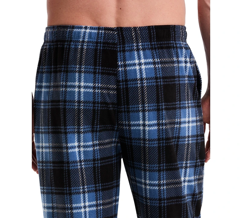 Perry Ellis Portfolio Men's Buffalo Plaid Fleece Pajama Pants